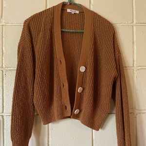NWOT Madewell cotton natural crop cardigan XS